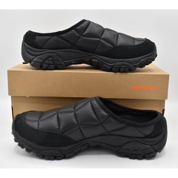Merrell Women 8 MOAB 2 Slide Quilted SE Slip On Black Vibram Sole Shoes Mules - Picture 5 of 13